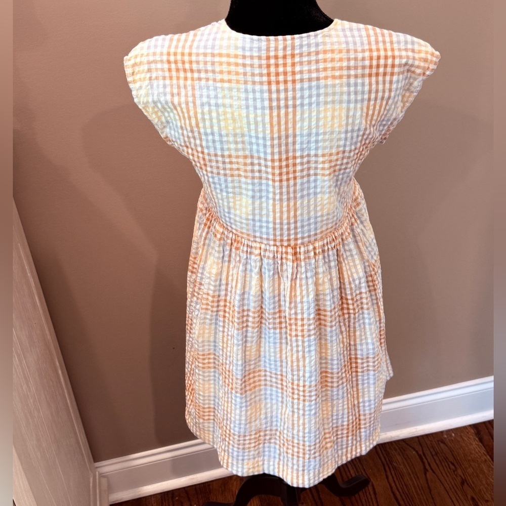 Women’s MADEWELL Cap-Sleeve Button-Front Mini Dress in Plaid- Size XS - Picture 9 of 11